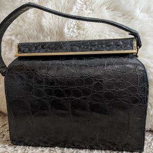 Vintage Sterling Alligator Bag